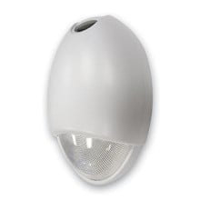 Decorative Outdoor LED AC/Emergency Unit, White Finish - Now with photocell