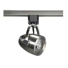 Decorative LED Track Lighting Fixture with Pinch Back Head - Brushed Nickel Finish - 36 Deg Beam - 12 Watt - 820 Lumens - 3000K Soft White -12 Watt - 120V - Dimmable - 3 Contact Halo Style