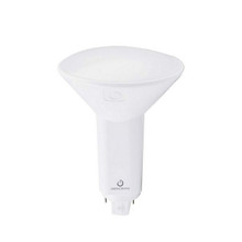 LED PL Retrofit Lamp for 2 or 4 Pin CFL Bulbs - Replaces 26 Watt- G24d / GX24d & G24q / GX24q Base Lamps - Magnetic Ballast Compatible or Bypass, 4000K and 1020 Lumens