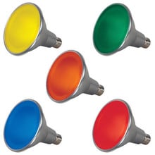 LED PAR38 Colored Light Bulbs - Decorative Lighting - E26 Base 120V Multiple Options for Different Light Bulb Colors