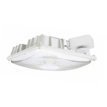 Square LED Canopy Light with PIR Motion Sensor - 40 Watt - Ceiling or Conduit Mount - 5400 Lumens - 5000K Daylight - 120-277V - White
