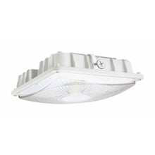 Square LED Canopy Light - 40 Watt - Ceiling or Conduit Mount - 5400 Lumens - 5000K Daylight - 120-277V- White