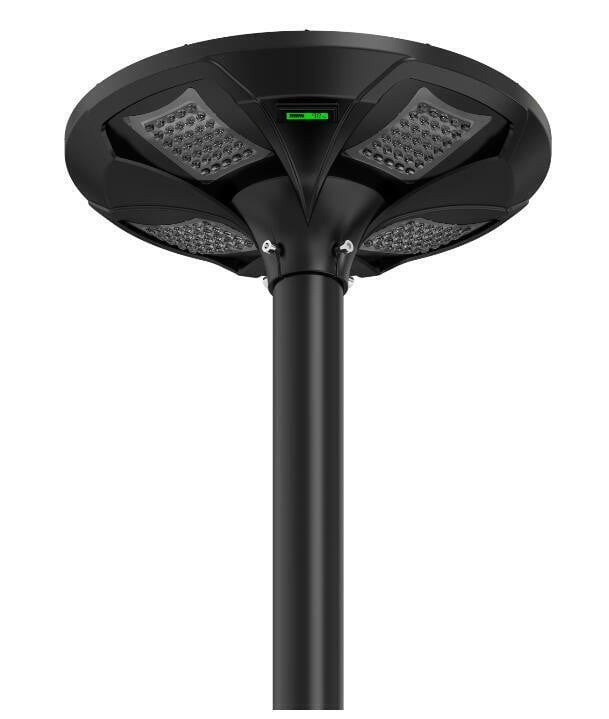 Solar LED Post Top Light w/ Timed Dimming - Dusk To Dawn - 3 Phase Dimming to Preserve Battery - Extremely Bright - Commercial Grade - 40 Watt - 4000 Lumen Output - Warm White/Daylight Color Switchable