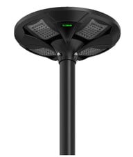 Solar LED Post Top Light w/ Timed Dimming - Dusk To Dawn - 3 Phase Dimming to Preserve Battery - Extremely Bright - Commercial Grade - 40 Watt - 4000 Lumen Output - Warm White/Daylight Color Switchable