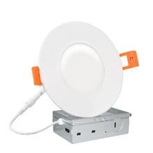 3 Inch Edge Lit Recessed LED Downlight - 6 Watt- 400 Lumens - 2700K Warm White - 120V - Dimmable - Recessed Can Not Required