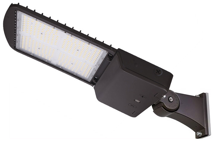 300 Watt LED Parking Lot Area Light - Adjustable Pole Mount - 42000 Lumens - 5000K Daylight - Type 5 Lens - 120-277V - Bronze Finish