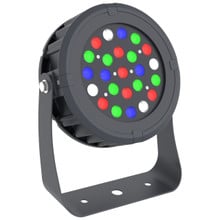 DMX512 Compatible RGBW Color Changing Flood Light Black Round Fixture 72W