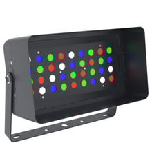 DMX512 Compatible RGBW Color Changing Flood Light Black Square Fixture 96W With Full Glare Shield