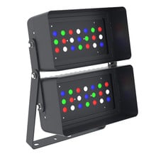 DMX512 Compatible RGBW Color Changing Flood Light Black Square Fixture 192W With Full Glare Shield