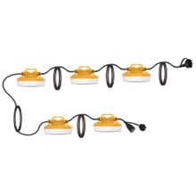 LED Construction String Lights - 50 Foot Length - 50 Total Watts - 6000 Total Lumens - 120-277V - Yellow Finish