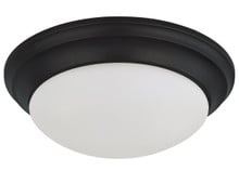 12 Inch LED Dome Light - 18 Watt - 1500 Lumens - 3000K Soft White - 120-277V - Dimmable - Matte Black