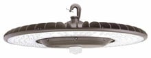 Watt Selectable 350W/280W/210W/140W UFO LED High Bay Light With PIR Motion Sensor - Max 62,000 Lumens - 5000K Daylight - 120-277V - Black Finish