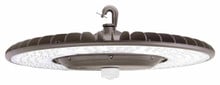 Watt Selectable 350W/280W/210W/140W UFO LED High Bay Light With PIR Motion Sensor - Max 62,000 Lumens - 5000K Daylight - 347-480V - Black Finish