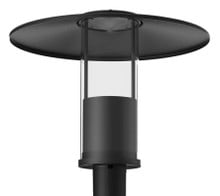 Indirect LED Post Lights - Modern Commercial Pole Light With Integrated LED - Different Finishes Available