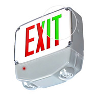 Wet Location Combo LED Exit Sign & Emergency Light