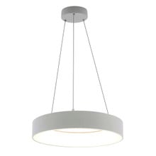 LED Hollow Circle Pendant - 18 Inch - Up-Down Light - 30 Watt - Color Selectable 27K/30K/35K/40K/50K - 120-277V - White Finish