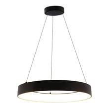 LED Hollow Circle Pendant - 24 Inch - Up-Down Light - 40 Watt - Color Selectable 27K/30K/35K/40K/50K - 120-277V - Black Finish