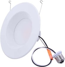 6 Inch LED Recessed Downlight With Baffle Trim - 14 Watt - 1100 Lumens - 3000K Soft White - 120V - Recessed Can Required - Dimmable