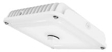LED Square Garage Canopy Light - 70 Watts - 9700 Lumens - Ceiling or Conduit Mount - 5000K Daylight - 120-277V - White - With Z10 Receptacle