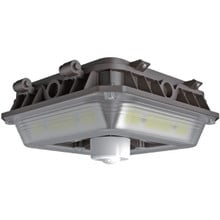 LED Wide Beam Canopy Light - Multi Watt Selectable 70/56/42/28W - 10500 Max Lumens - 120-277V - Color Temperature Selectable 30K/40K/50K - Bronze Finish