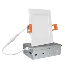 6 Inch Square Edge Lit Recessed LED Downlight - 15 Watt- 900 Lumens - 5000K Daylight - 120V - Dimmable - Recessed Can Not Required