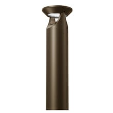 LED Solar Bollard Lights with Remote - Height 36IN - 3 Watt - 390 Lumens - 4000K Cool White - Anchor Bolts & Plate Included - Bronze Finish