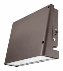 Slim Full Cut Off LED Wall Pack Fixture - Slim Commercial Wall Lights in Bronze - Choose from Wattage, Color Temperature and Accessories
