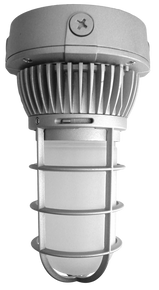 LED Universal Mount Vapor Tight - 12 Watt - 900 Lumens - 5000K Daylight - 120-277V - Gray Finish - Ceiling, Wall or Conduit Mount