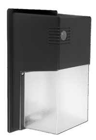 LED Rectangle Wall Pack With Photocell - Selectable 13/20/26 Watt - 4230 Max Lumens - Color Selectable 30K/40K/50K - 120-277V - Black Finish