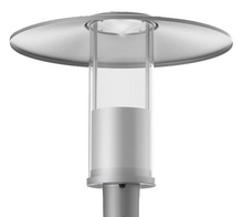 Indirect LED Post Light - Watt Selectable 40W/30W/20W/12W - Color Selectable 30K/40K/50K - 120-277V - 0-10V Dimmable - Silver Finish